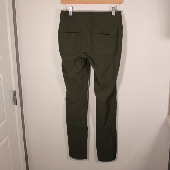Athleta Olive Green Women's Pants With Zipper Pockets & Legs Size 2 - Picture 3 of 6